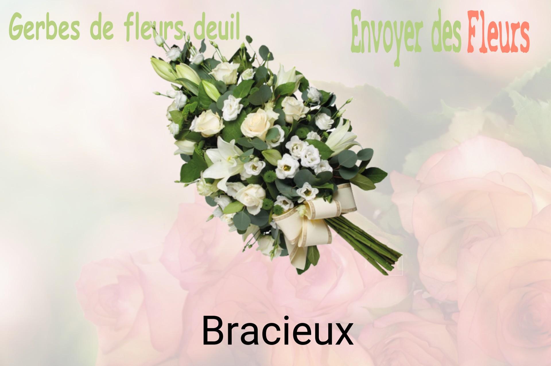 Gerbe de fleurs de deuil livrée à Bracieux